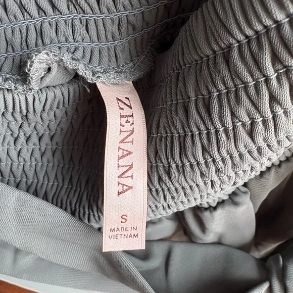 NWOT Zenana Heavy Woven Span Crop Tee & Skirt Set in Teal Size Small - Picture 7 of 12